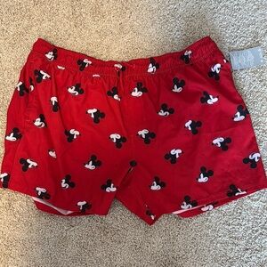 Red Mickey Mouse Swim Shorts